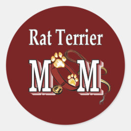 Rat Terrier MOM Gifts Ronde Sticker