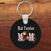 Rat Terrier MOM Gifts Sleutelhanger (Voorkant)