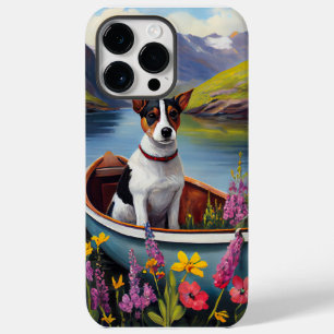 Rat Terrier op een peddel: Een landschappelijk avo Case-Mate iPhone 14 Pro Max Hoesje