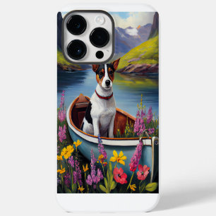 Rat Terrier op een peddel: Een landschappelijk avo iPhone 14 Pro Max Hoesje