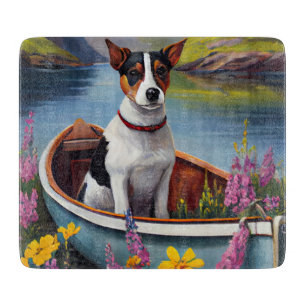 Rat Terrier op een peddel: Een landschappelijk avo Snijplank
