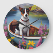 Rat Terrier op een peddel: Een Schilderachtig avon Grote Klok (Voorkant)