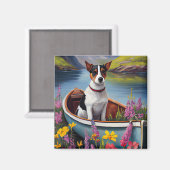 Rat Terrier op een peddel: Een Schilderachtig avon Magneet (Voorkant / Achterkant)