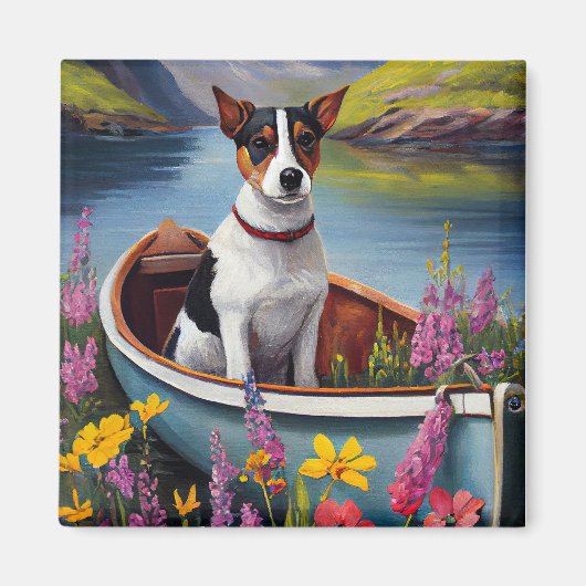 Rat Terrier op een peddel: Een Schilderachtig avon Magneet (Voorkant)