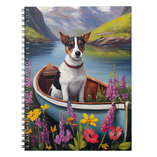 Rat Terrier op een peddel: Een Schilderachtig avon Notitieboek (Voorkant)