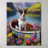 Rat Terrier op een peddel: een schilderachtig avon Poster (Voorkant)