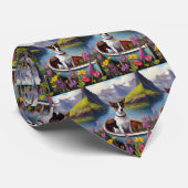 Rat Terrier op een peddel: Een Schilderachtig avon Stropdas (Opgerold)