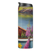 Rat Terrier op een peddel: Een Schilderachtig avon Thermosbeker (Geroteerd rechts)