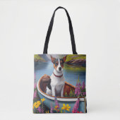 Rat Terrier op een peddel: Een Schilderachtig avon Tote Bag (Voorkant)