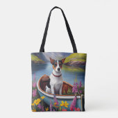 Rat Terrier op een peddel: Een Schilderachtig avon Tote Bag (Achterkant)