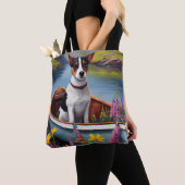 Rat Terrier op een peddel: Een Schilderachtig avon Tote Bag (Dichtbij)