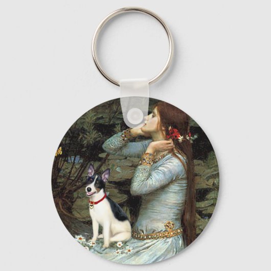 Rat Terrier - Ophelia Seated Sleutelhanger (Voorkant)