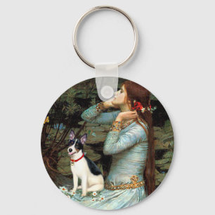 Rat Terrier - Ophelia Zittend Sleutelhanger