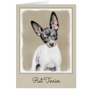 Rat Terrier Painting - Cute Original Dog Art