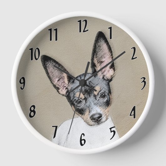 Rat Terrier Painting - Cute Original Dog Art (Voorkant)