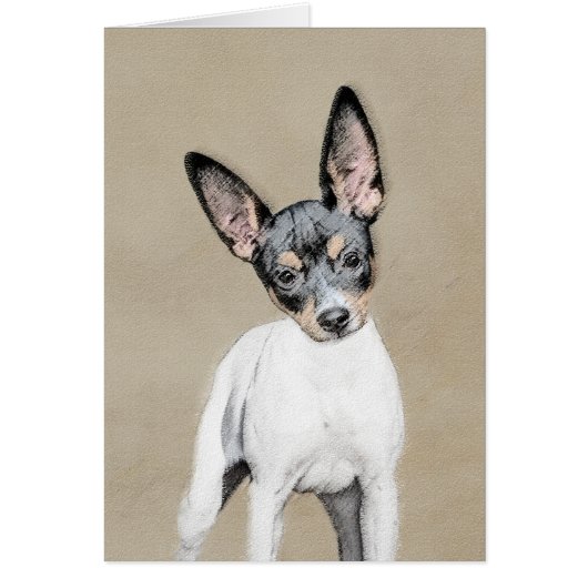 Rat Terrier Painting - Cute Original Dog Art (Voorkant)