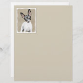 Rat Terrier Painting - Cute Original Dog Art (Voorkant / Achterkant)