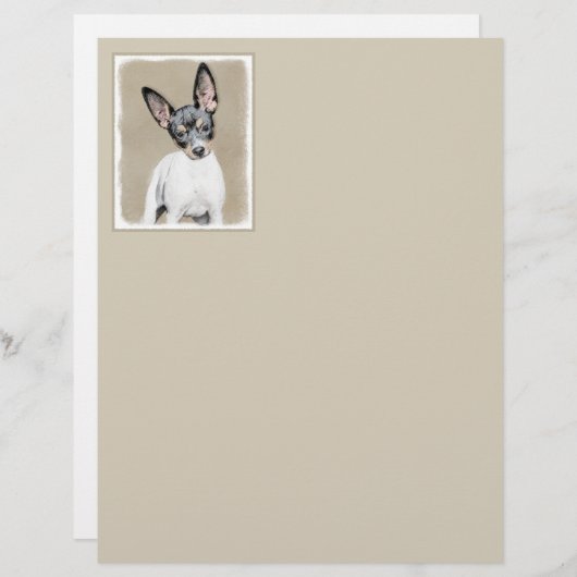 Rat Terrier Painting - Cute Original Dog Art (Voorkant / Achterkant)