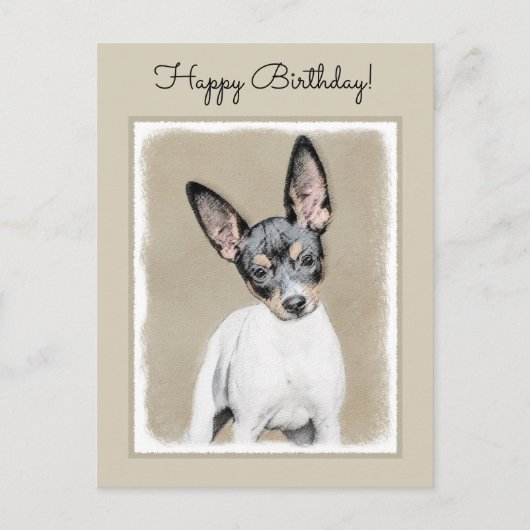 Rat Terrier Painting - Cute Original Dog Art Briefkaart (Voorkant)