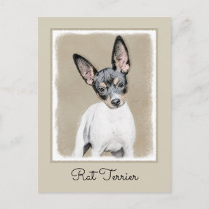 Rat Terrier Painting - Cute Original Dog Art Briefkaart