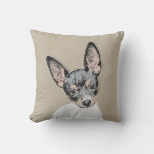 Rat Terrier Painting - Cute Original Dog Art Buitenkussen