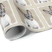 Rat Terrier Painting - Cute Original Dog Art Cadeaupapier (Rol Hoek)