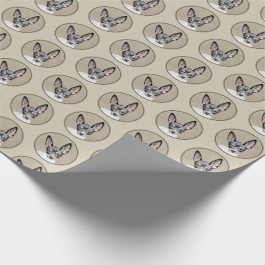 Rat Terrier Painting - Cute Original Dog Art Cadeaupapier (Hoek)