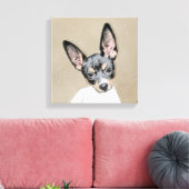 Rat Terrier Painting - Cute Original Dog Art Canvas Afdruk (Insitu (Woonkamer))