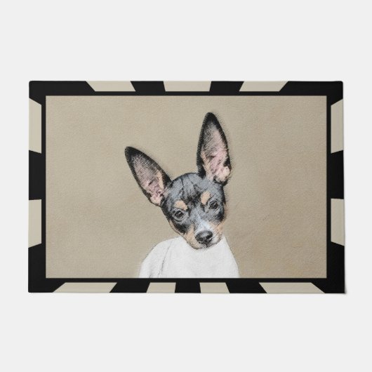 Rat Terrier Painting - Cute Original Dog Art Deurmat (Voorkant)