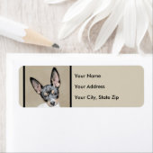 Rat Terrier Painting - Cute Original Dog Art Etiket (Insitu)