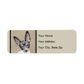 Rat Terrier Painting - Cute Original Dog Art Etiket (Voorkant)