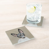 Rat Terrier Painting - Cute Original Dog Art Glazen Onderzetter (Schuin)