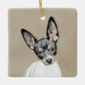 Rat Terrier Painting - Cute Original Dog Art Keramisch Ornament (Voorkant)