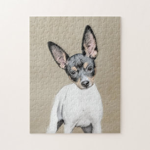 Rat Terrier Painting - Cute Original Dog Art Legpuzzel