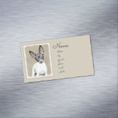Rat Terrier Painting - Cute Original Dog Art Magnetisch Visitekaartje (Voorbeeld)
