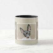 Rat Terrier Painting - Cute Original Dog Art Mok (Midden)