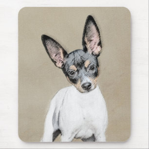 Rat Terrier Painting - Cute Original Dog Art Muismat