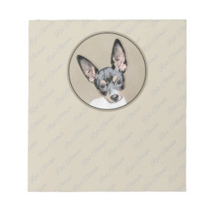 Rat Terrier Painting - Cute Original Dog Art Notitieblok