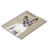 Rat Terrier Painting - Cute Original Dog Art Notitieboek (Linkerzijde)