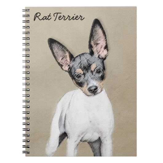 Rat Terrier Painting - Cute Original Dog Art Notitieboek (Voorkant)