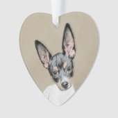 Rat Terrier Painting - Cute Original Dog Art Ornament (voorkant)