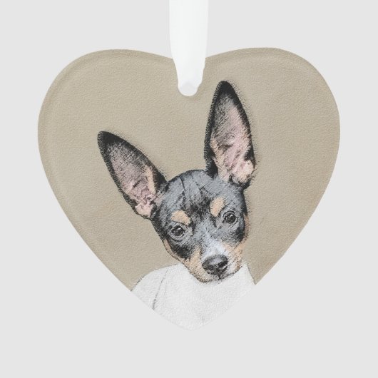 Rat Terrier Painting - Cute Original Dog Art Ornament (voorkant)