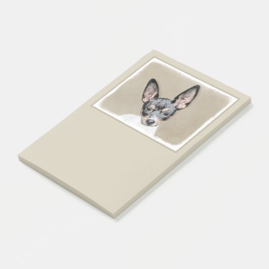 Rat Terrier Painting - Cute Original Dog Art Post-it® Notes (Schuin)