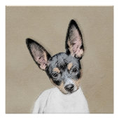 Rat Terrier Painting - Cute Original Dog Art Poster (Voorkant)