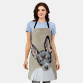 Rat Terrier Painting - Cute Original Dog Art Schort (Gedragen)