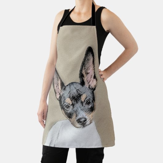 Rat Terrier Painting - Cute Original Dog Art Schort (Insitu)