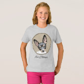 Rat Terrier Painting - Cute Original Dog Art T-shirt (Voorkant volledig)