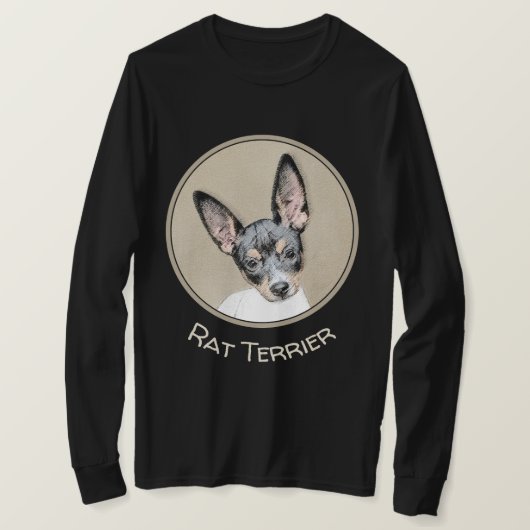 Rat Terrier Painting - Cute Original Dog Art T-shirt (Design voorkant)