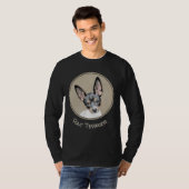 Rat Terrier Painting - Cute Original Dog Art T-shirt (Voorkant volledig)