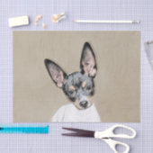 Rat Terrier Painting - Cute Original Dog Art Tissuepapier (Craft)